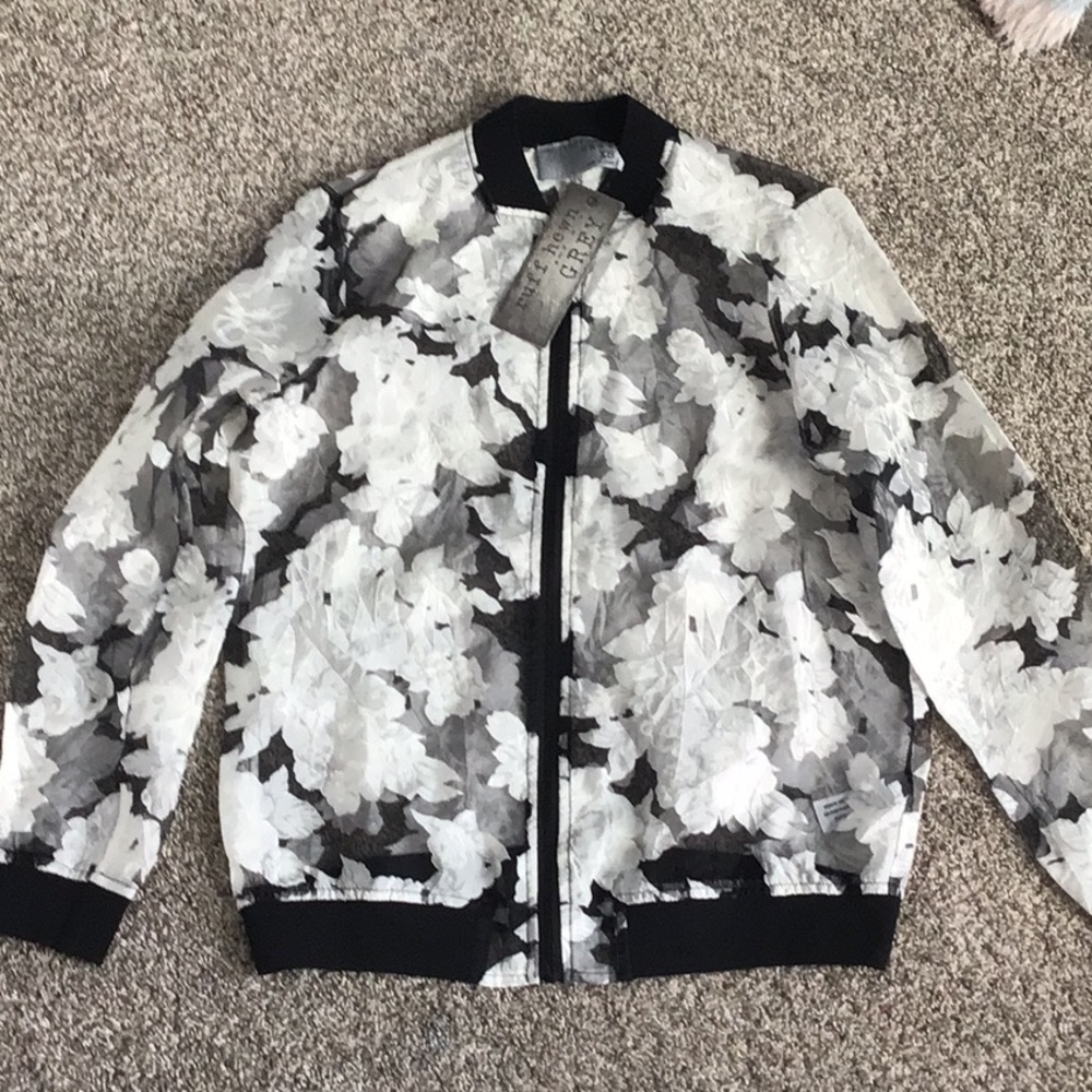 Ruff Hewn Grey flower renewal jacket size XS